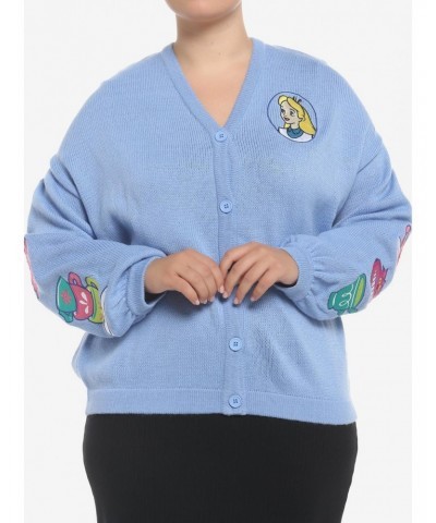 Disney Alice In Wonderland Embroidered Girls Cardigan Plus Size $12.72 Cardigans