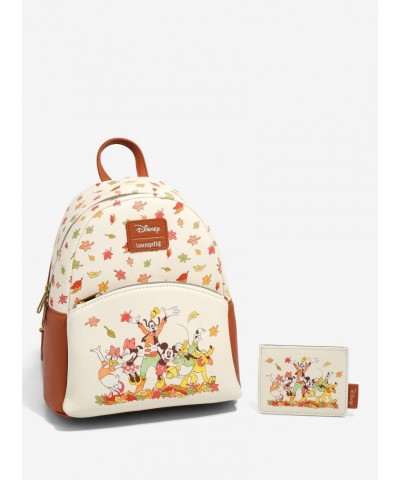 Loungefly Disney Mickey Mouse & Friends Fall Leaves Mini Backpack $19.76 Backpacks