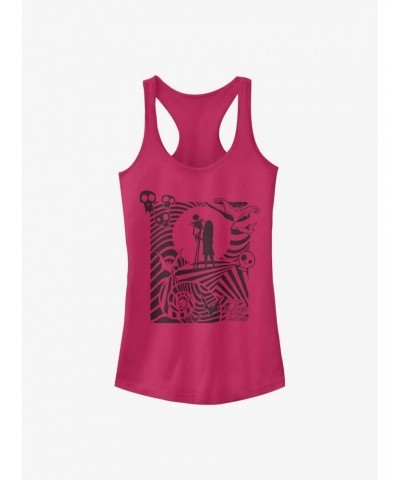 Disney The Nightmare Before Christmas Hypnotic Jack and Sally Tank $10.49 Tanks