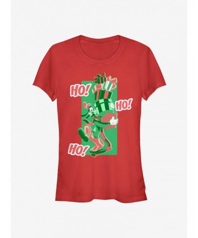 Disney Goofy Ho! Ho! Ho! Holiday Classic Girls T-Shirt $10.96 T-Shirts