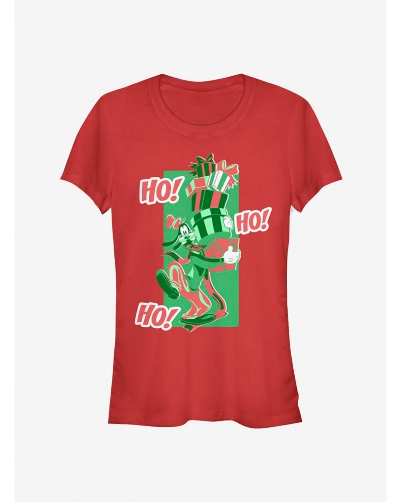 Disney Goofy Ho! Ho! Ho! Holiday Classic Girls T-Shirt $10.96 T-Shirts