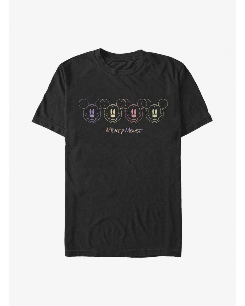 Disney Mickey Mouse Neon Faces T-Shirt $11.71 T-Shirts