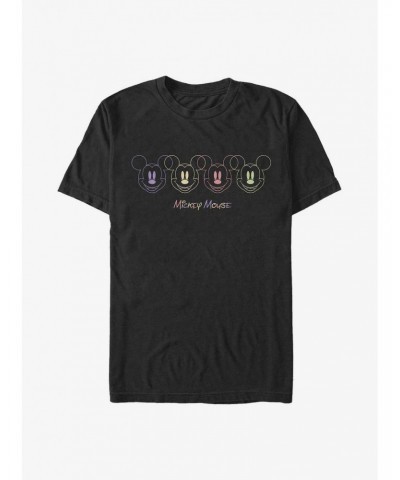 Disney Mickey Mouse Neon Faces T-Shirt $11.71 T-Shirts