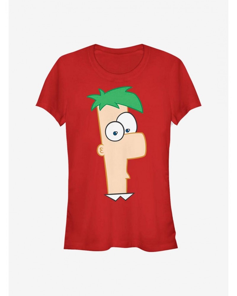 Disney Phineas And Ferb Large Ferb Girls T-Shirt $11.45 T-Shirts