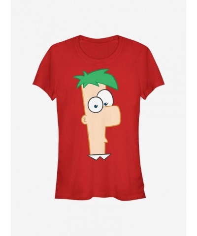 Disney Phineas And Ferb Large Ferb Girls T-Shirt $11.45 T-Shirts