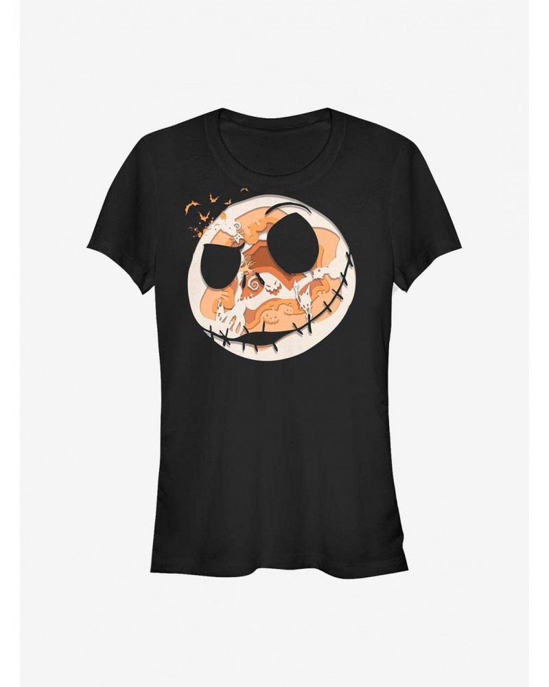 Disney The Nightmare Before Christmas Paper Halloween Girls T-Shirt $8.22 T-Shirts