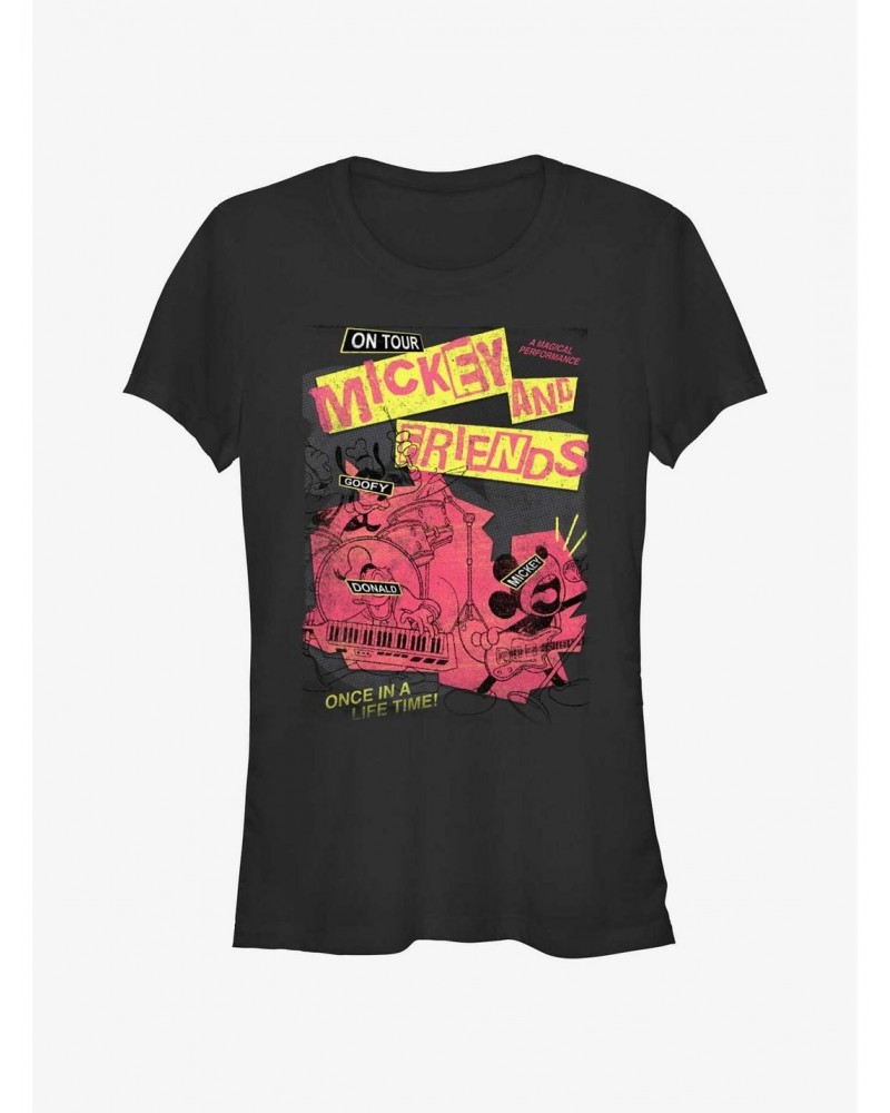 Disney Mickey Mouse Punk Rock Mickey Tour Girls T-Shirt $8.47 T-Shirts