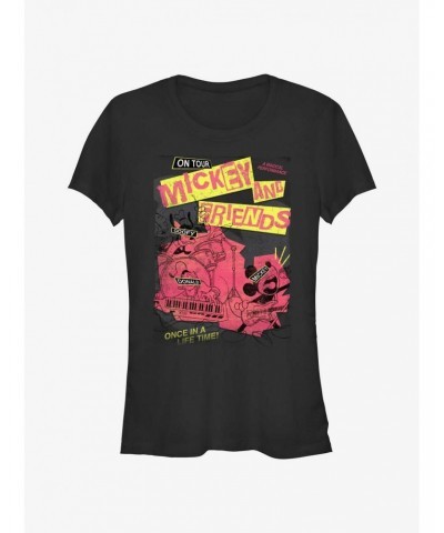 Disney Mickey Mouse Punk Rock Mickey Tour Girls T-Shirt $8.47 T-Shirts