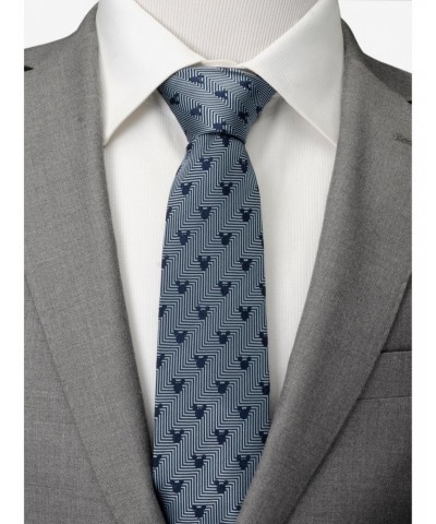 Disney Mickey Mouse Silhouette Blue Herringbone Men's Tie $22.37 Ties