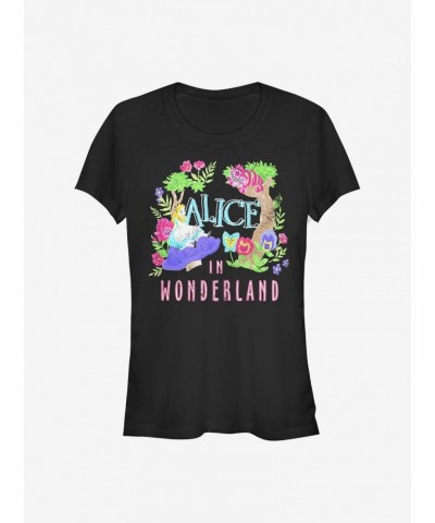 Disney Alice In Wonderland Neon Alice Girls T-Shirt $7.97 T-Shirts