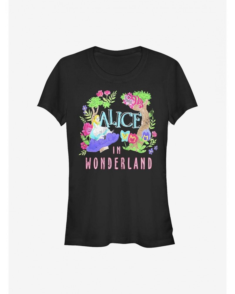 Disney Alice In Wonderland Neon Alice Girls T-Shirt $7.97 T-Shirts