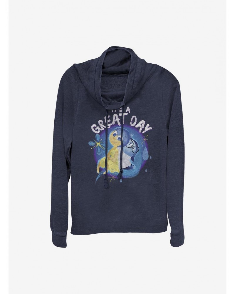 Disney Pixar Inside Out Great Day Cowlneck Long-Sleeve Girls Top $15.27 Tops