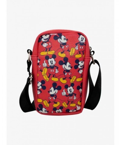 Disney Mickey Mouse Standing Poses Vegan Leather Crossbody Bag $6.65 Bags