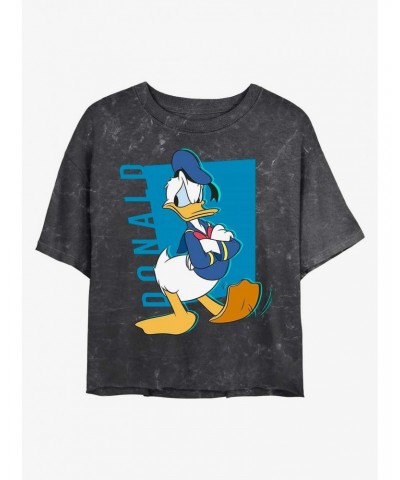 Disney Mickey Mouse Donald Pop Mineral Wash Crop Girls T-Shirt $12.43 T-Shirts