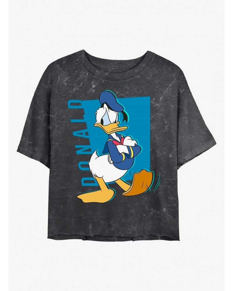 Disney Mickey Mouse Donald Pop Mineral Wash Crop Girls T-Shirt $12.43 T-Shirts