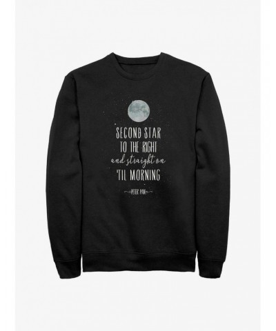 Disney Peter Pan Second Star Straight Til Morning Sweatshirt $11.07 Sweatshirts