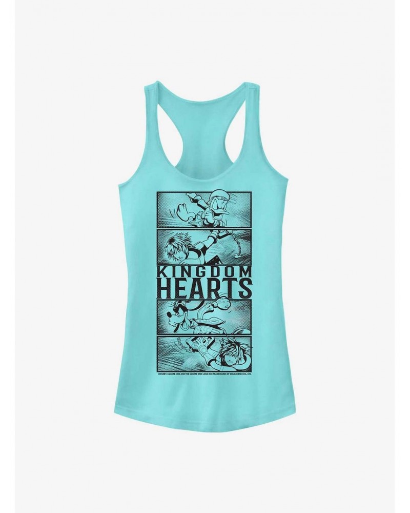 Disney Kingdom Hearts Character Panels Kingdom Girls Tank $9.46 Tanks