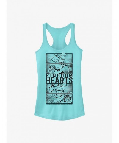 Disney Kingdom Hearts Character Panels Kingdom Girls Tank $9.46 Tanks