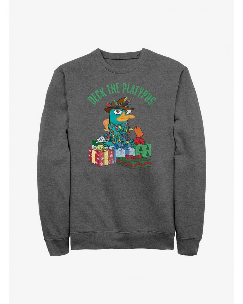 Disney Phineas And Ferb Wrapped Up Perry Crew Sweatshirt $18.45 Sweatshirts