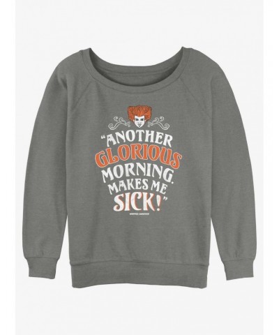 Disney Hocus Pocus Winnie Another Glorious Morning Girls Slouchy Sweatshirt $17.71 Sweatshirts