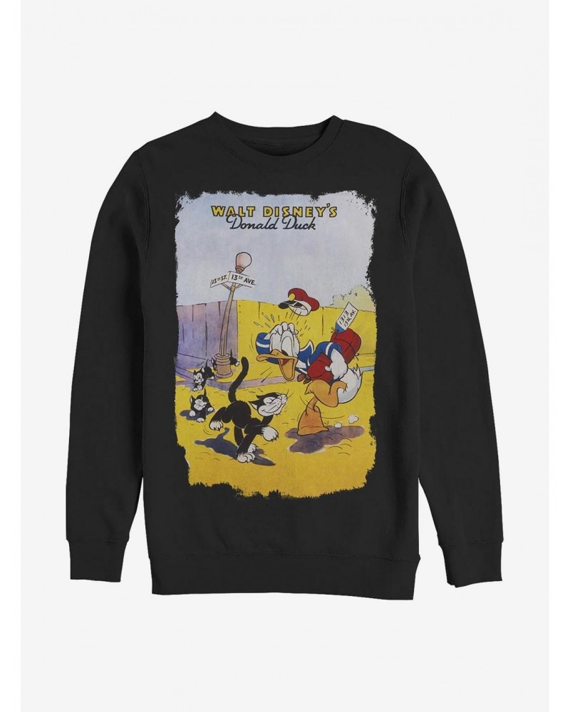 Disney Donald Duck Unlucky Duck Crew Sweatshirt $13.65 Sweatshirts