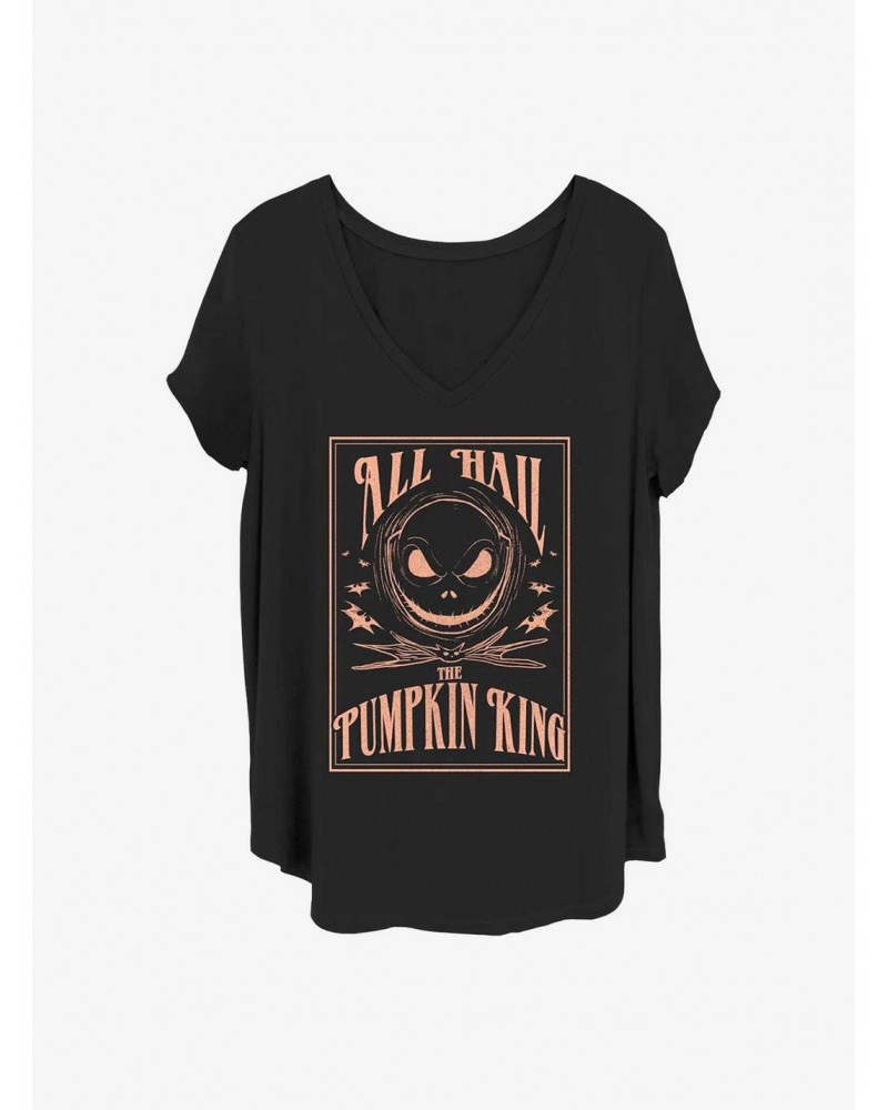 Disney The Nightmare Before Christmas Hail The Pumpkin King Girls T-Shirt Plus Size $9.25 T-Shirts