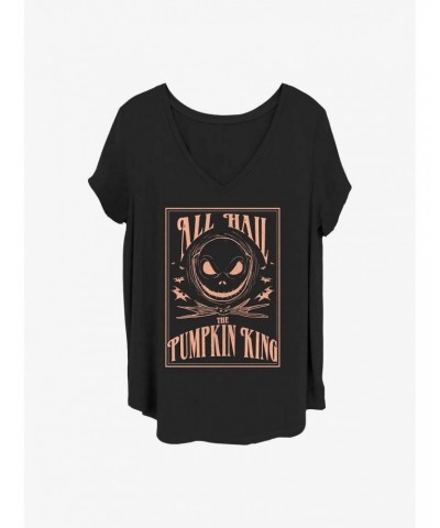 Disney The Nightmare Before Christmas Hail The Pumpkin King Girls T-Shirt Plus Size $9.25 T-Shirts