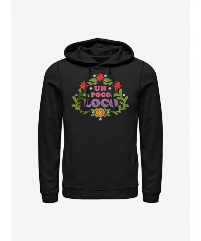 Disney Pixar Coco Un Poco Loco Floral Emblem Hoodie $22.00 Hoodies