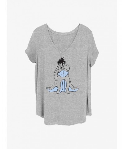 Disney Winnie The Pooh Basic Sketch Eeyore Girls T-Shirt Plus Size $10.40 T-Shirts