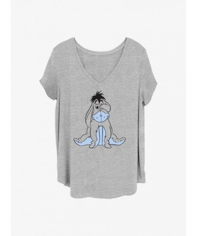 Disney Winnie The Pooh Basic Sketch Eeyore Girls T-Shirt Plus Size $10.40 T-Shirts