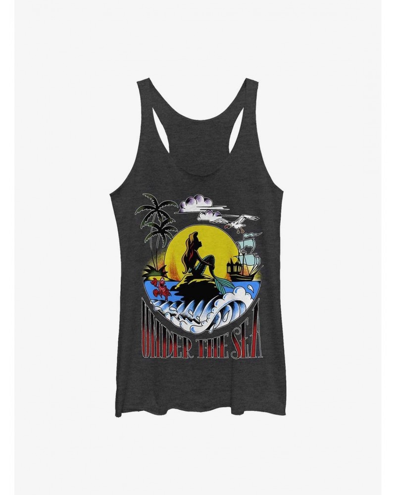 Disney The Little Mermaid Under The Sea Sunset Poster Girls Tank $8.81 Tanks