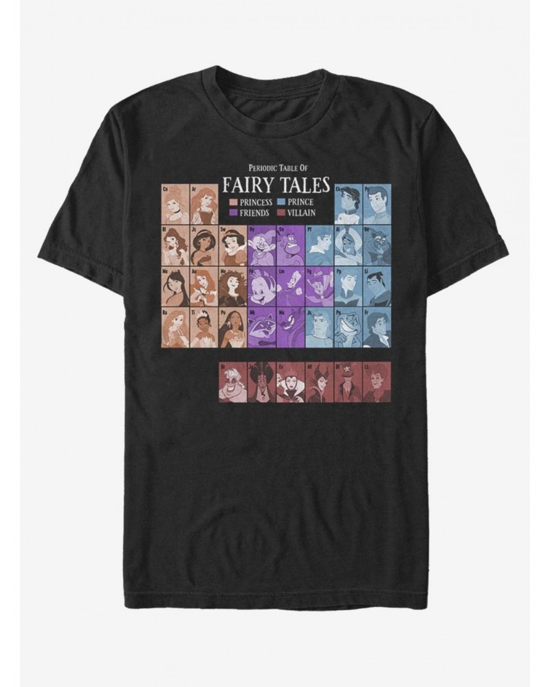 Disney Characters Periodic Table Of Fairy Tales T-Shirt $7.17 T-Shirts