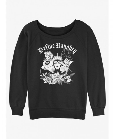 Disney Villains Define Naughty Girls Slouchy Sweatshirt $11.81 Sweatshirts