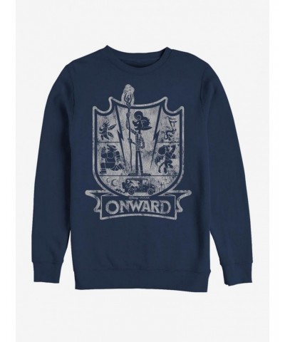 Disney Pixar Onward Crest Crew Sweatshirt $16.24 Sweatshirts