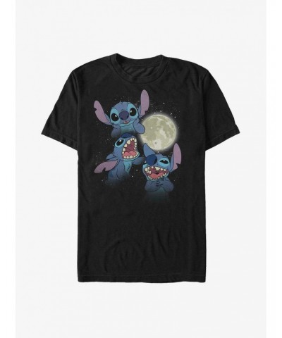 Disney Lilo & Stitch Howling Moon Stitch Extra Soft T-Shirt $13.46 T-Shirts