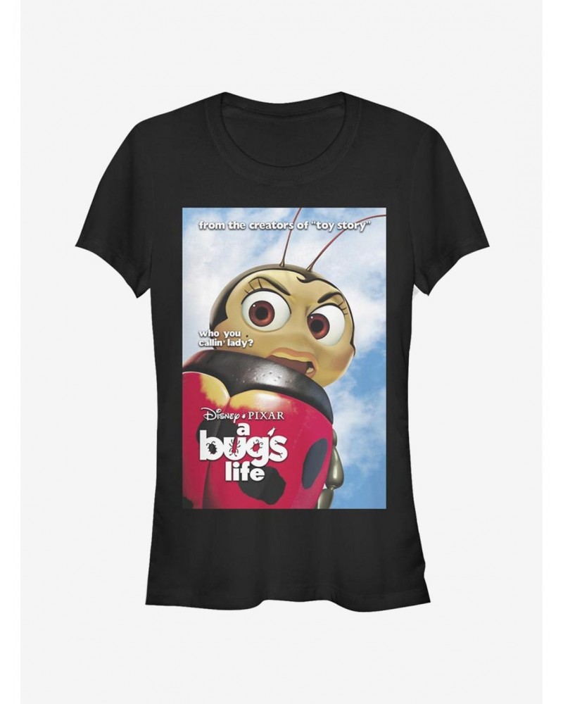 Disney Pixar A Bug's Life Not A Lady Poster Girls T-Shirt $11.95 T-Shirts