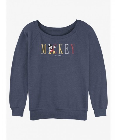 Disney Mickey Mouse Mouse Fashion Girls Slouchy Sweatshirt $16.24 Sweatshirts