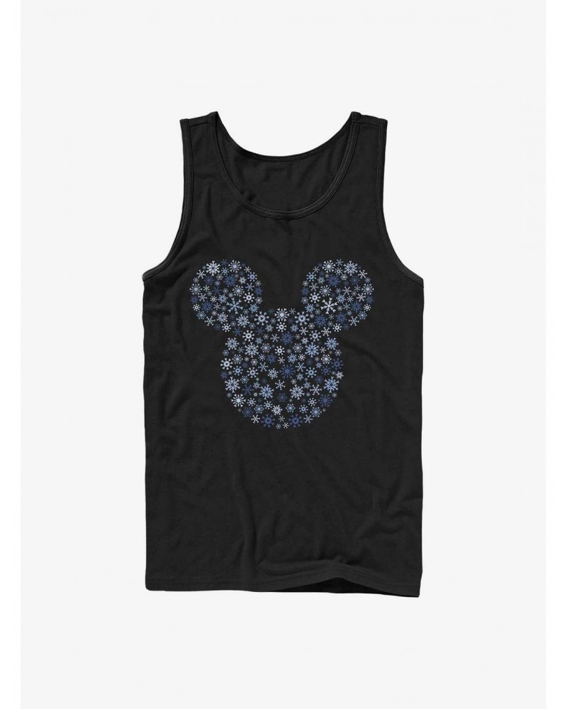 Disney Mickey Mouse Mickey Ear Snowflakes Tank $8.72 Tanks