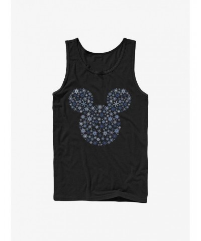 Disney Mickey Mouse Mickey Ear Snowflakes Tank $8.72 Tanks