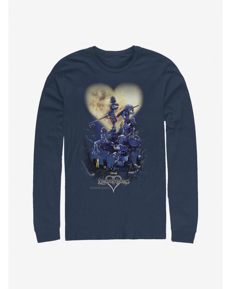 Disney Kingdom Hearts Poster Logo Long-Sleeve T-Shirt $14.81 T-Shirts