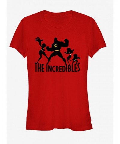 Disney Pixar The Incredibles Family Silhouette Girls T-Shirt $8.22 T-Shirts