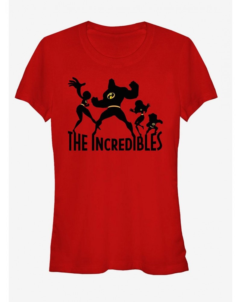 Disney Pixar The Incredibles Family Silhouette Girls T-Shirt $8.22 T-Shirts