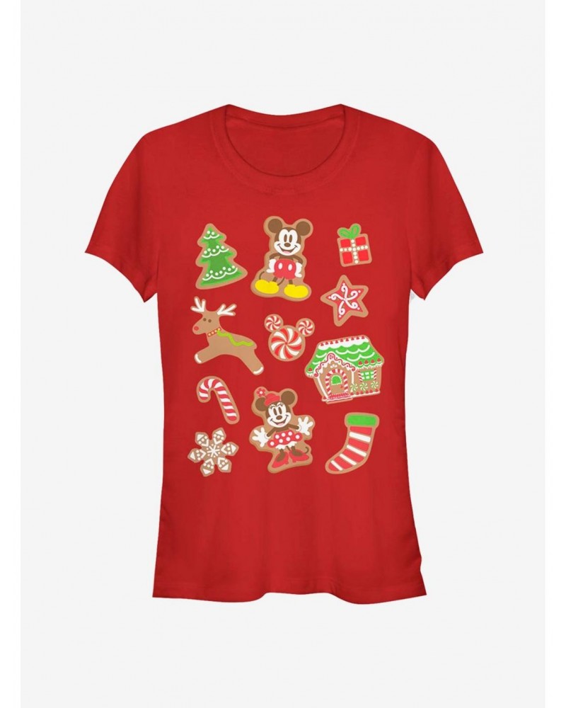 Disney Mickey Mouse Holiday Gingerbread Classic Girls T-Shirt $8.96 T-Shirts