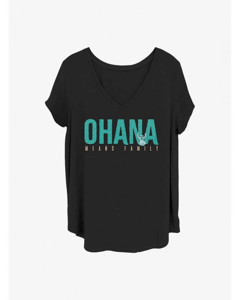 Disney Lilo & Stitch Ohana Means Family Girls T-Shirt Plus Size $10.69 T-Shirts