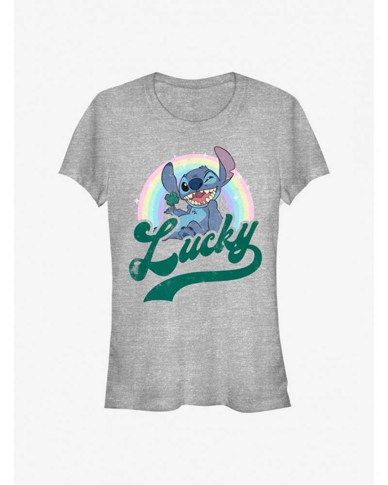 Disney Lilo & Stitch Lucky Rainbow Girls T-Shirt $7.72 T-Shirts