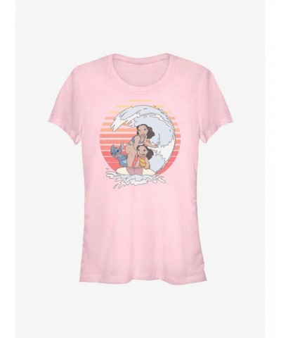 Disney Lilo & Stitch Retro Rainbow Girls T-Shirt $12.45 T-Shirts