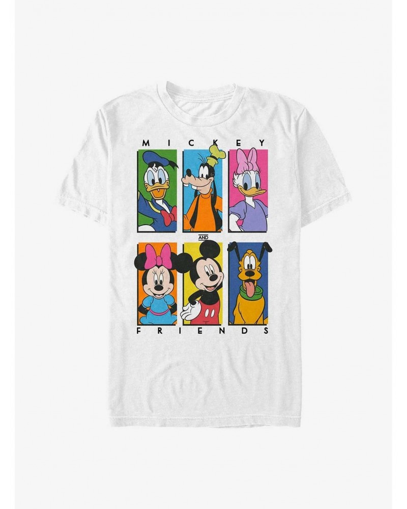 Disney Mickey Mouse and Friends Character Banners Extra Soft T-Shirt $13.46 T-Shirts