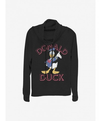 Disney Donald Duck Duck Hello Cowlneck Long-Sleeve Girls Top $21.10 Tops