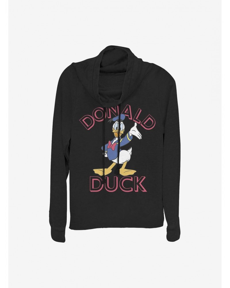 Disney Donald Duck Duck Hello Cowlneck Long-Sleeve Girls Top $21.10 Tops