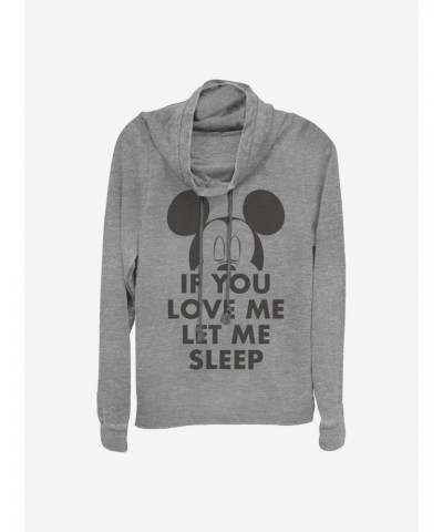 Disney Mickey Mouse Let Me Sleep Cowlneck Long-Sleeve Girls Top $21.10 Tops